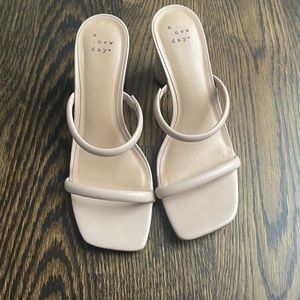 A New Day strappy sandals in Nude. Size 6.5